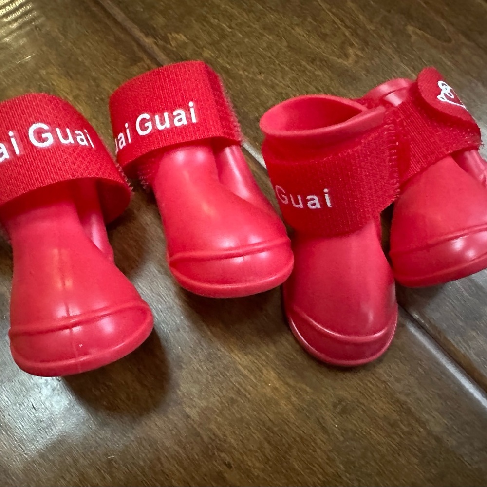 Red Puppy/xxs Dog Rain Boots